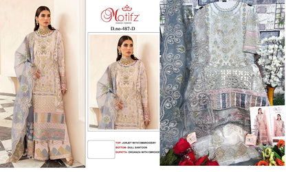 487 Motifz Georgette Pakistani Salwar Suits