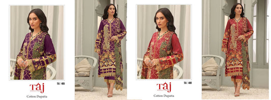 488-489 Taj Creations Pure Cotton Pakistani Salwar Suits
