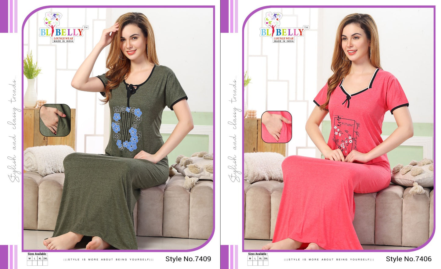 493 Belly Hosiery Sinker Night Gowns