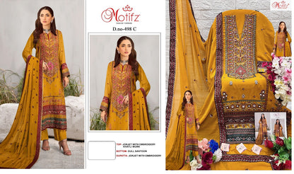 498 Motifz Georgette Pakistani Salwar Suits