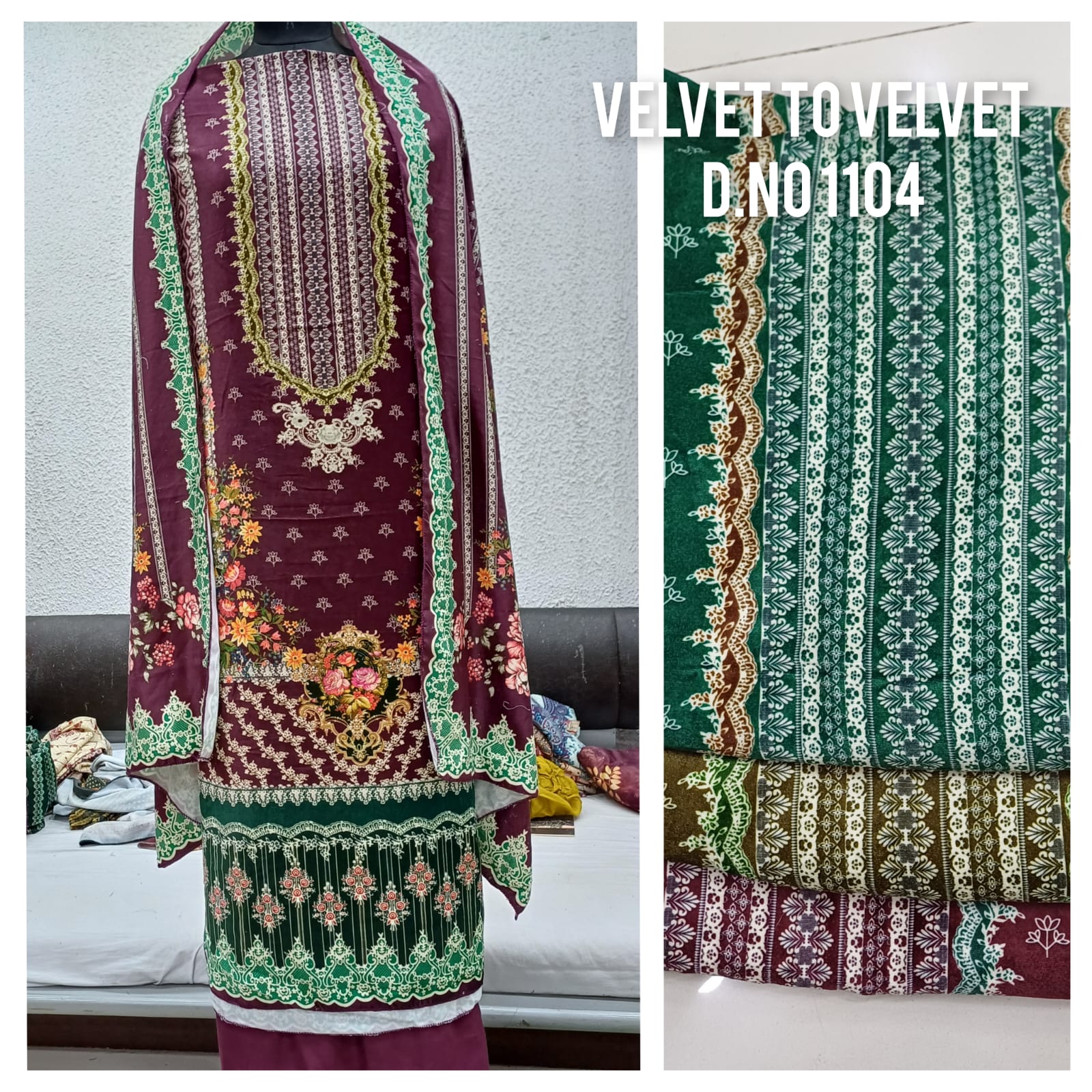 4 Matching Skt Velvet Suits