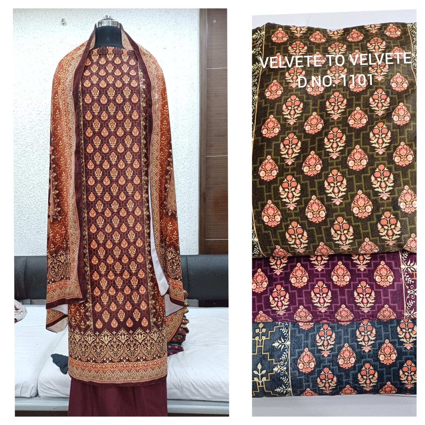 4 Matching Skt Velvet Suits