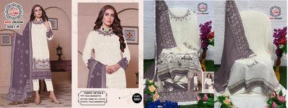 5001-Cream Affan Creation Fox Georgette Pakistani Salwar Suits