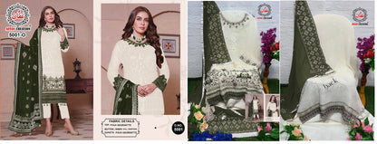 5001-Cream Affan Creation Fox Georgette Pakistani Salwar Suits