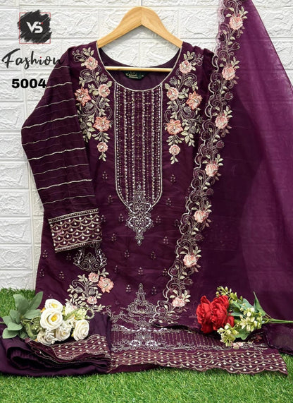 5004 Vs Fashion Organza Pakistani Readymade Suits