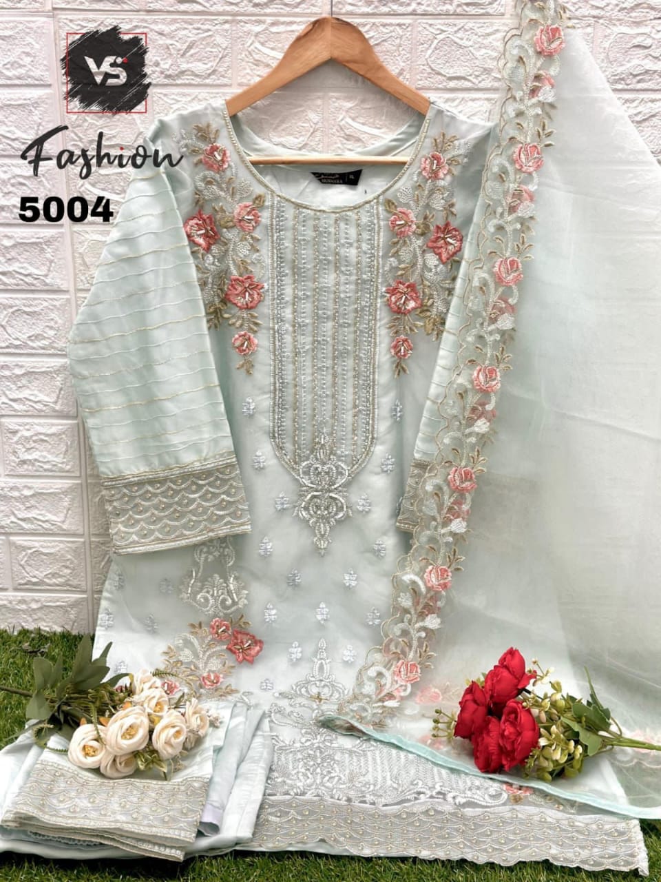 5004 Vs Fashion Organza Pakistani Readymade Suits