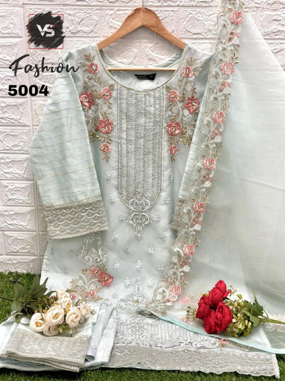 5004 Vs Fashion Organza Pakistani Readymade Suits