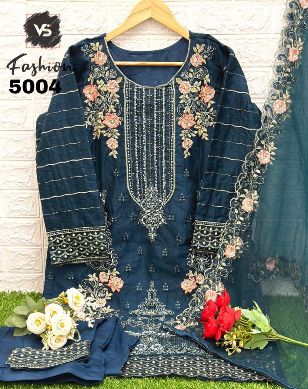 5004 Vs Fashion Organza Pakistani Readymade Suits