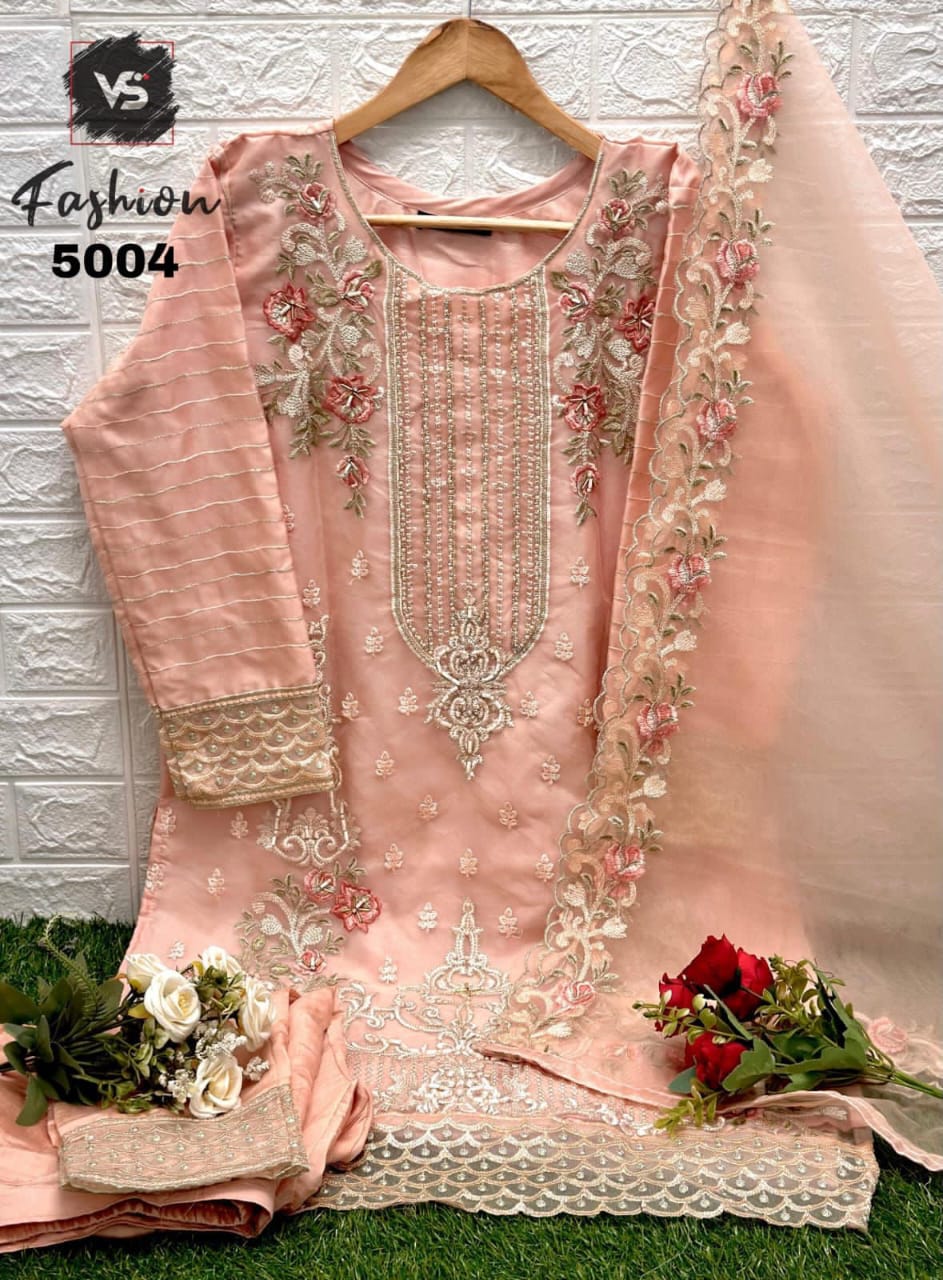 5004 Vs Fashion Organza Pakistani Readymade Suits