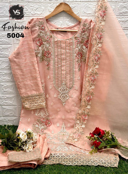 5004 Vs Fashion Organza Pakistani Readymade Suits