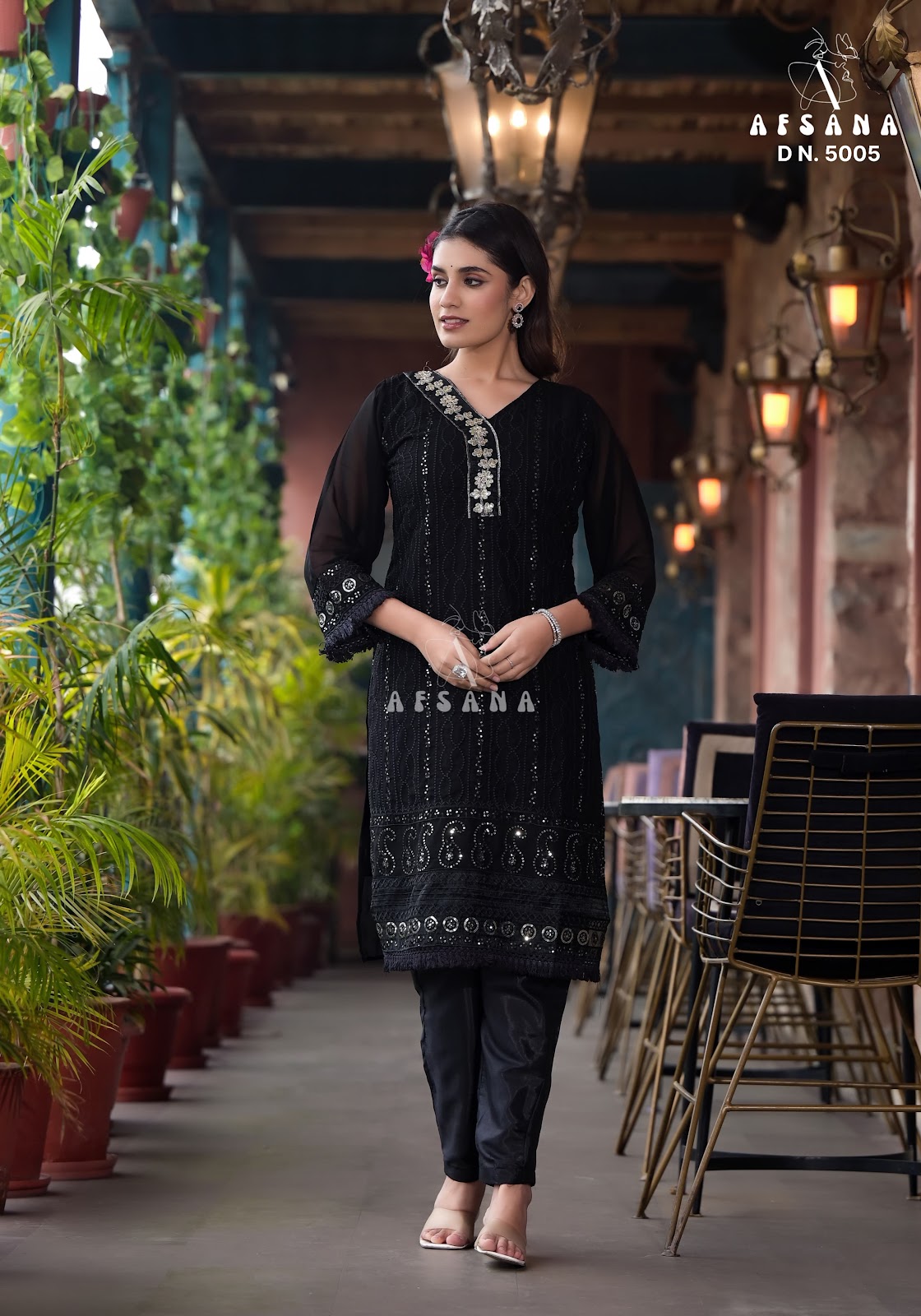 5005 Afsana Georgette Readymade Pant Style Suits