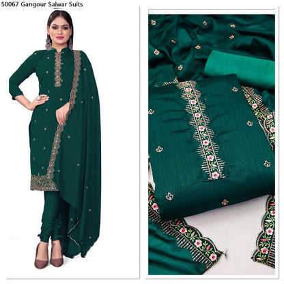 50067 Gangour Vichitra Silk Salwar Suits