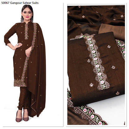 50067 Gangour Vichitra Silk Salwar Suits