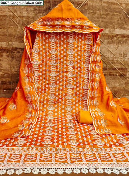 50073 Gangour Vichitra Silk Salwar Suits
