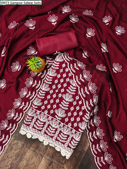 50073 Gangour Vichitra Silk Salwar Suits