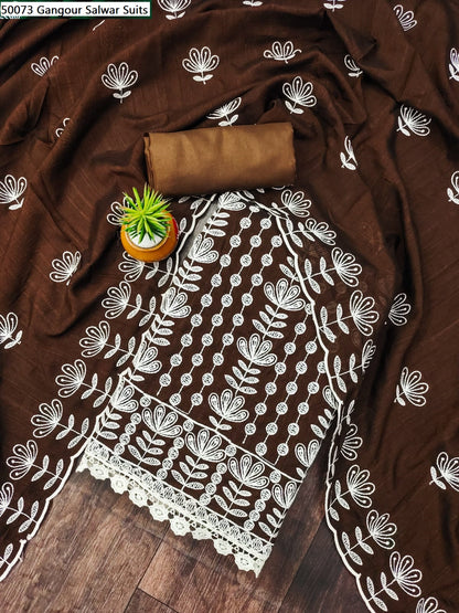 50073 Gangour Vichitra Silk Salwar Suits