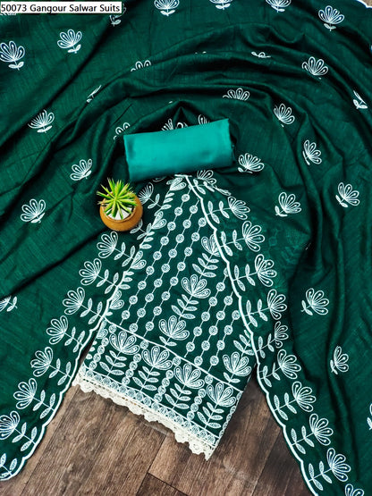 50073 Gangour Vichitra Silk Salwar Suits