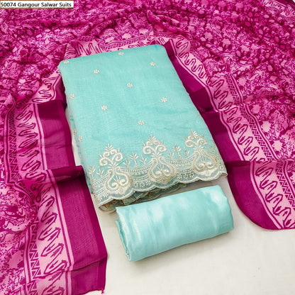 50074 Gangour Chanderi Salwar Suits