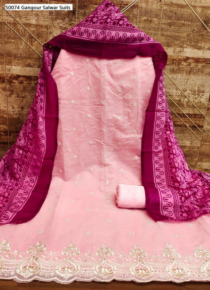 50074 Gangour Chanderi Salwar Suits
