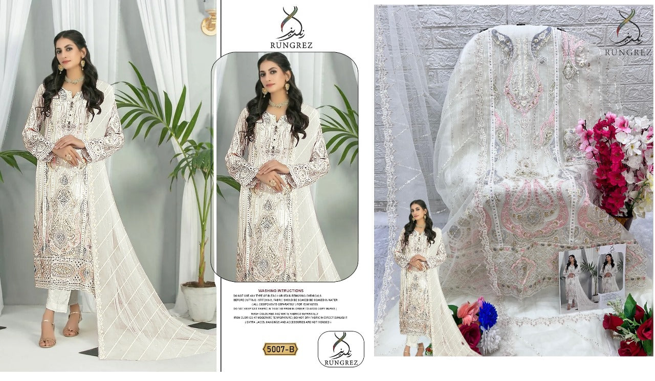 5007 Rungrez Organza Pakistani Salwar Suits