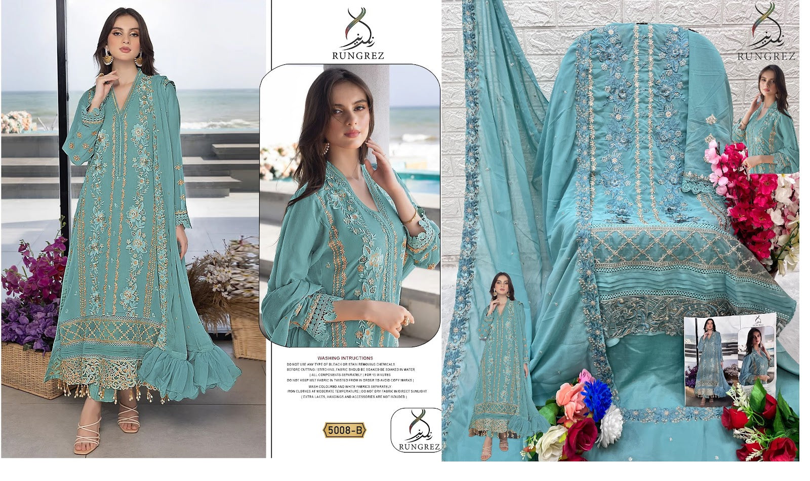 5008 Rungrez Fox Georgette Pakistani Salwar Suits