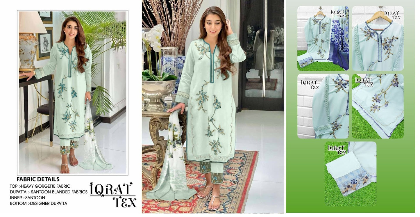 5010 Iqrat Tex Georgette Pakistani Readymade Suits
