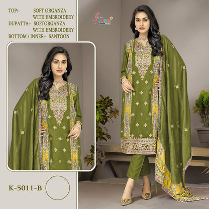 5011 Shree Fabs Organza Silk Pakistani Salwar Suits