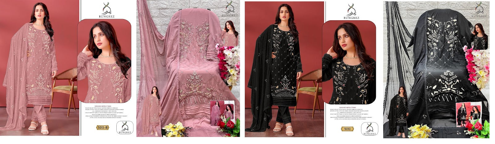 5013 Rungrez Fox Georgette Pakistani Salwar Suits