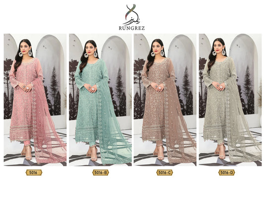 5016 Rungrez Fox Georgette Pakistani Salwar Suits