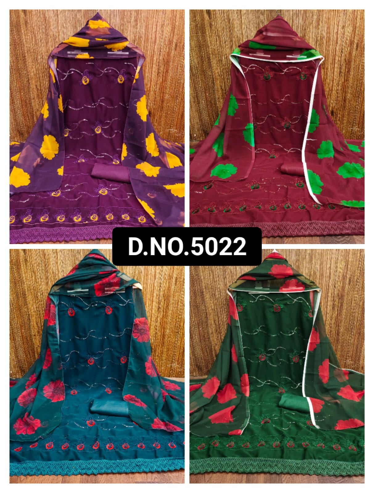 5022 Rahul Nx Georgette Salwar Suits