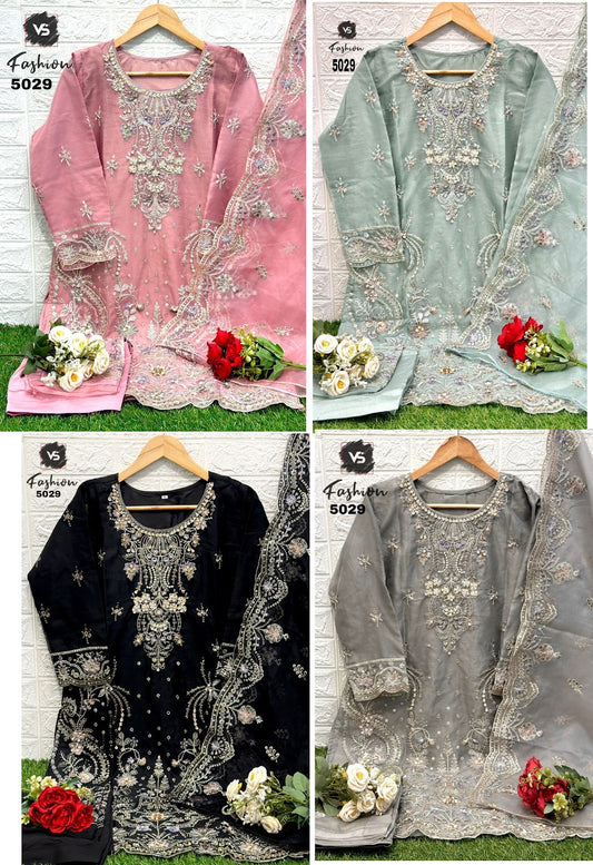 5029Colours Vs Fashion Organza Pakistani Readymade Suits