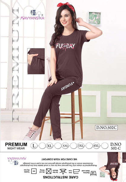 502 Kavyansika Cotton Pyjama Night Suits