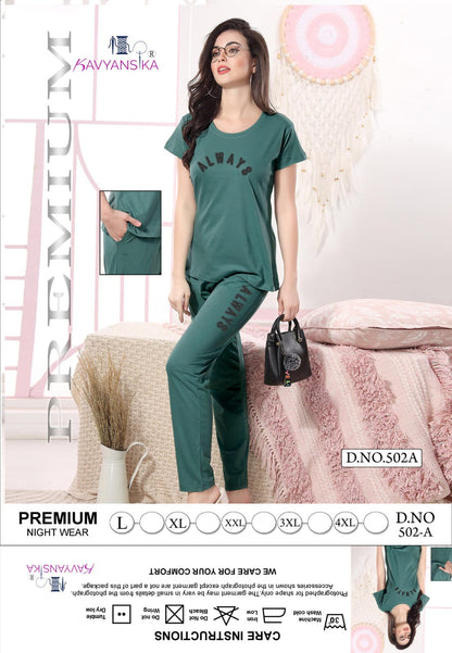 502 Kavyansika Cotton Pyjama Night Suits