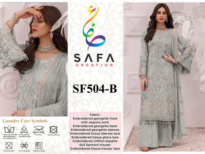 504 Safa Creation Georgette Pakistani Salwar Suits
