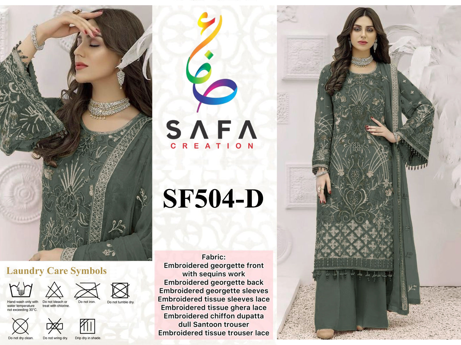 504 Safa Creation Georgette Pakistani Salwar Suits