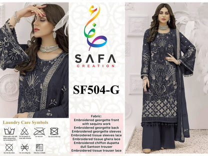 504 Safa Creation Georgette Pakistani Salwar Suits