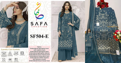 504 Safa Creation Georgette Pakistani Salwar Suits