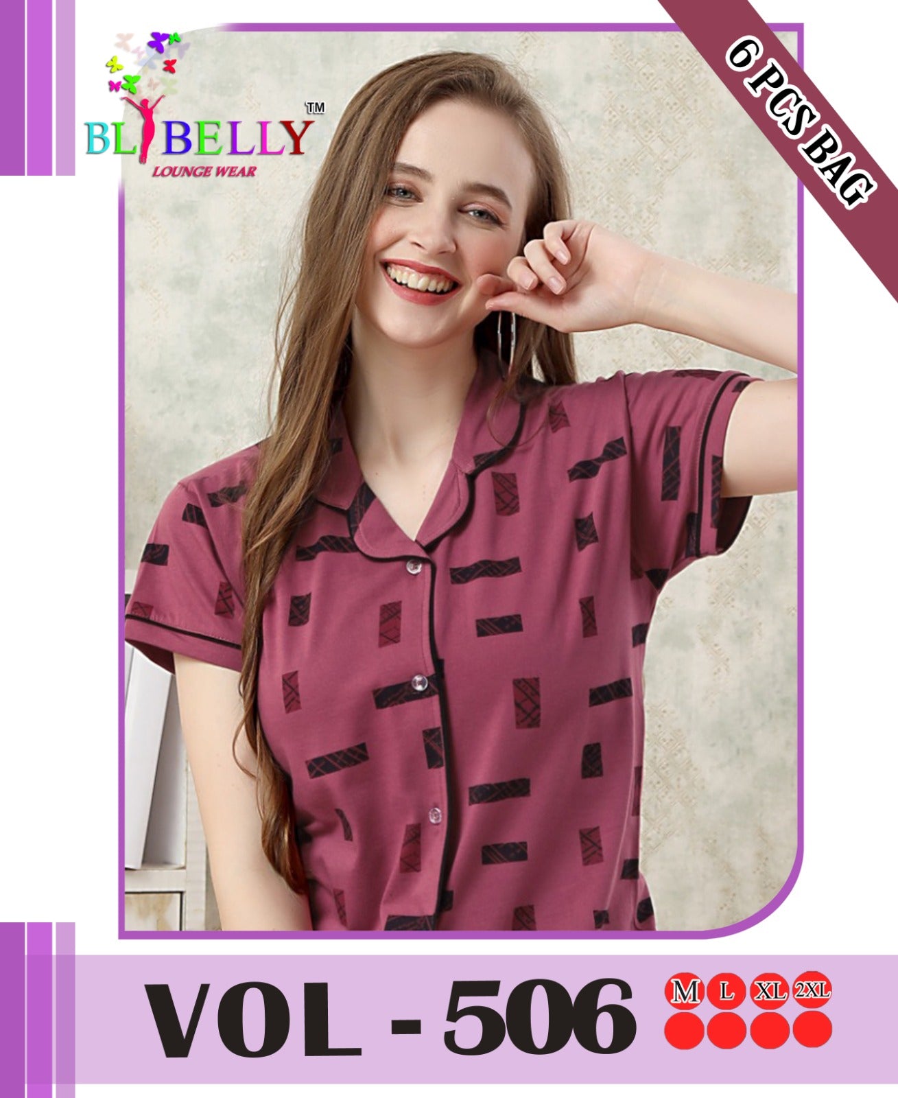 506 Belly Collar Night Suits