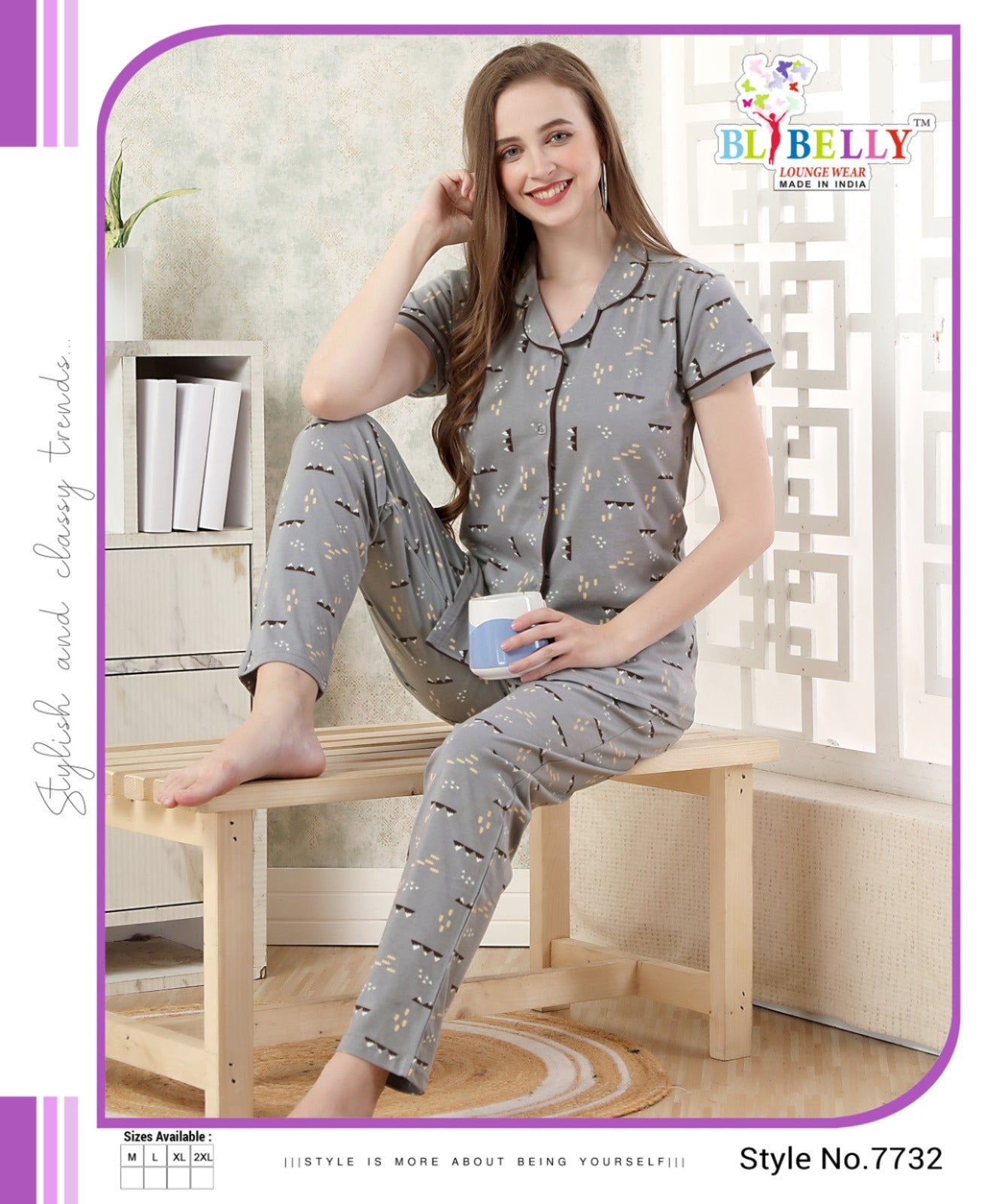 506 Belly Collar Night Suits