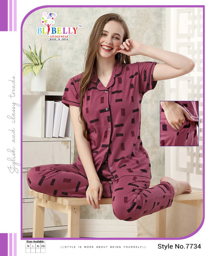 506 Belly Collar Night Suits