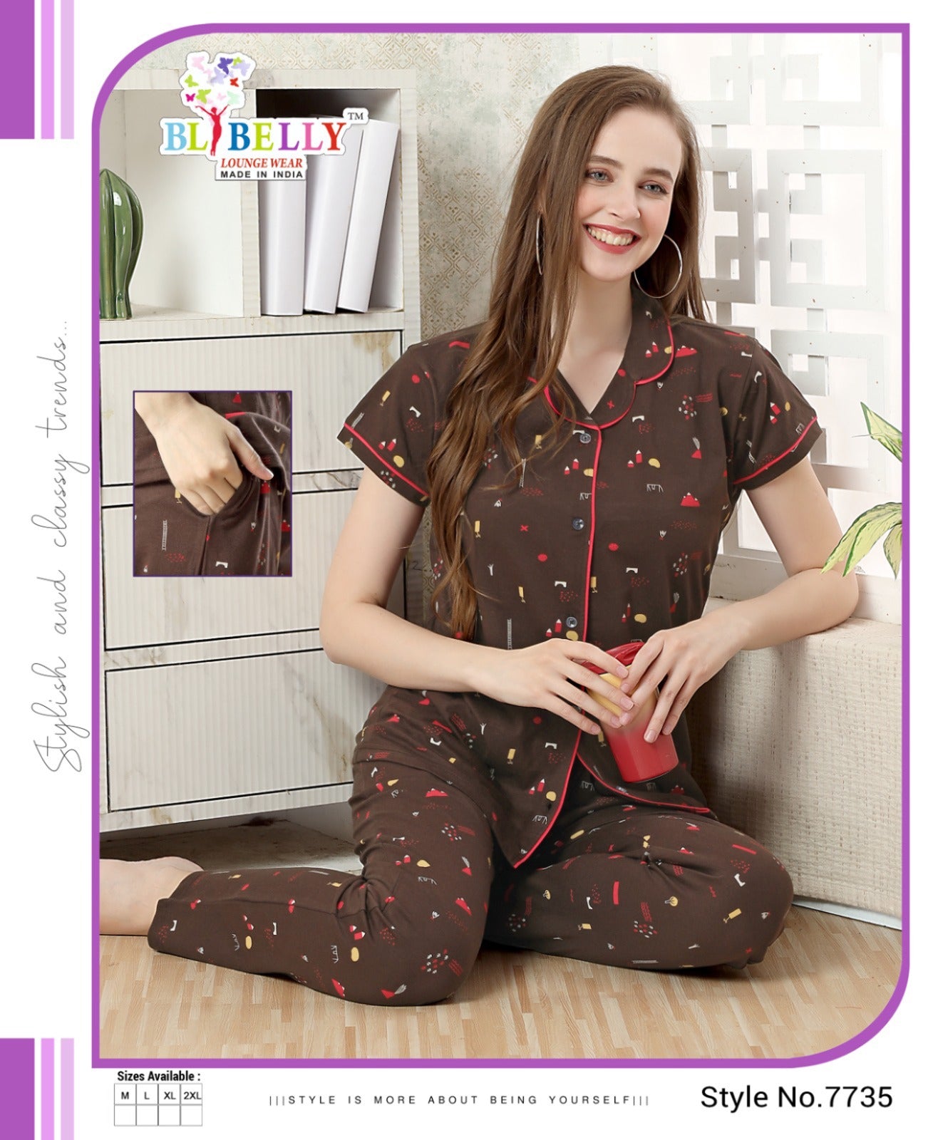 506 Belly Collar Night Suits