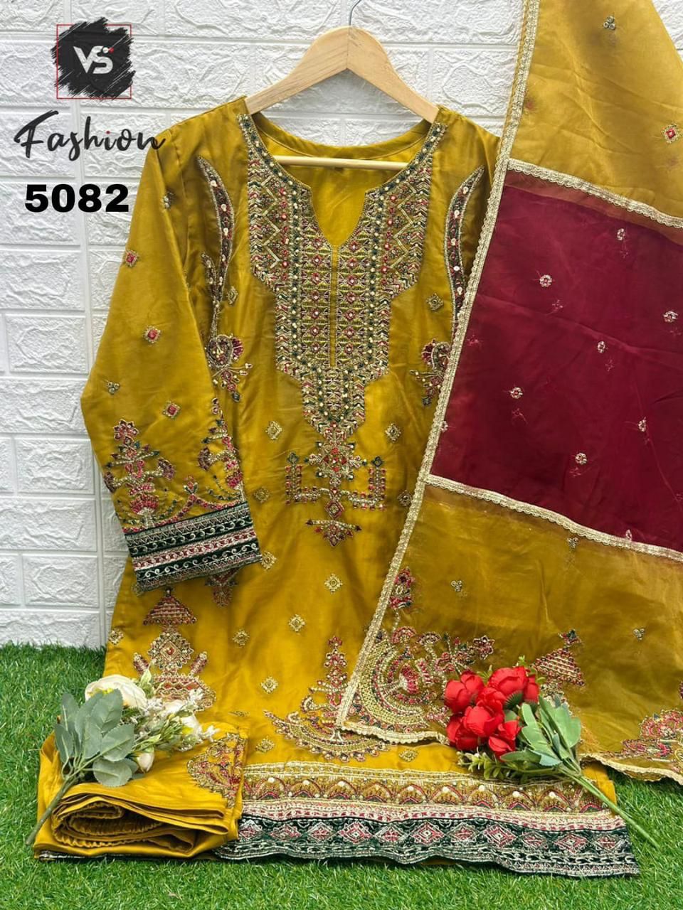 5082 Vs Fashion Organza Pakistani Readymade Suits