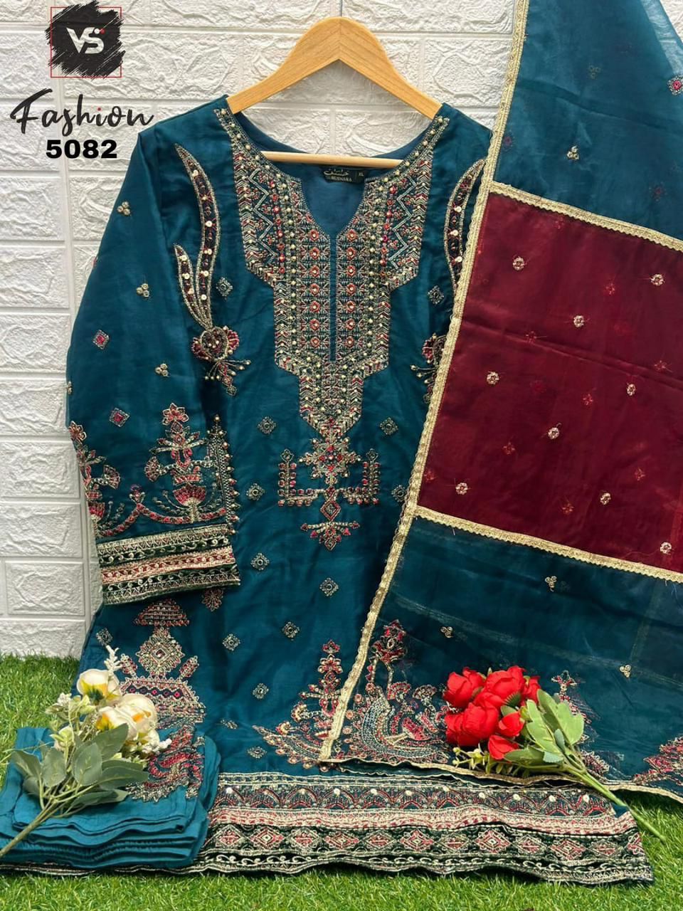 5082 Vs Fashion Organza Pakistani Readymade Suits