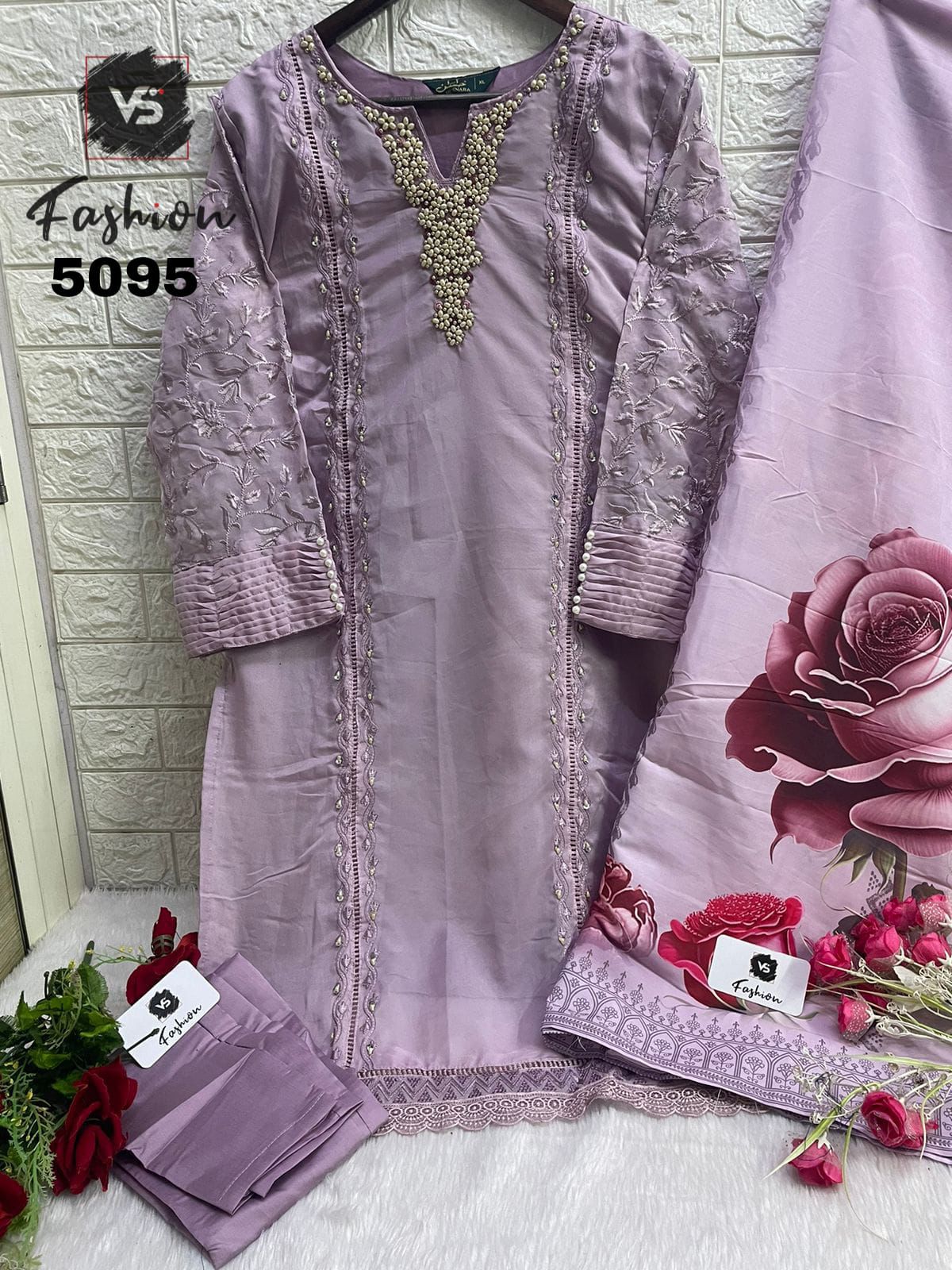 5095 Vs Fashion Organza Pakistani Readymade Suits