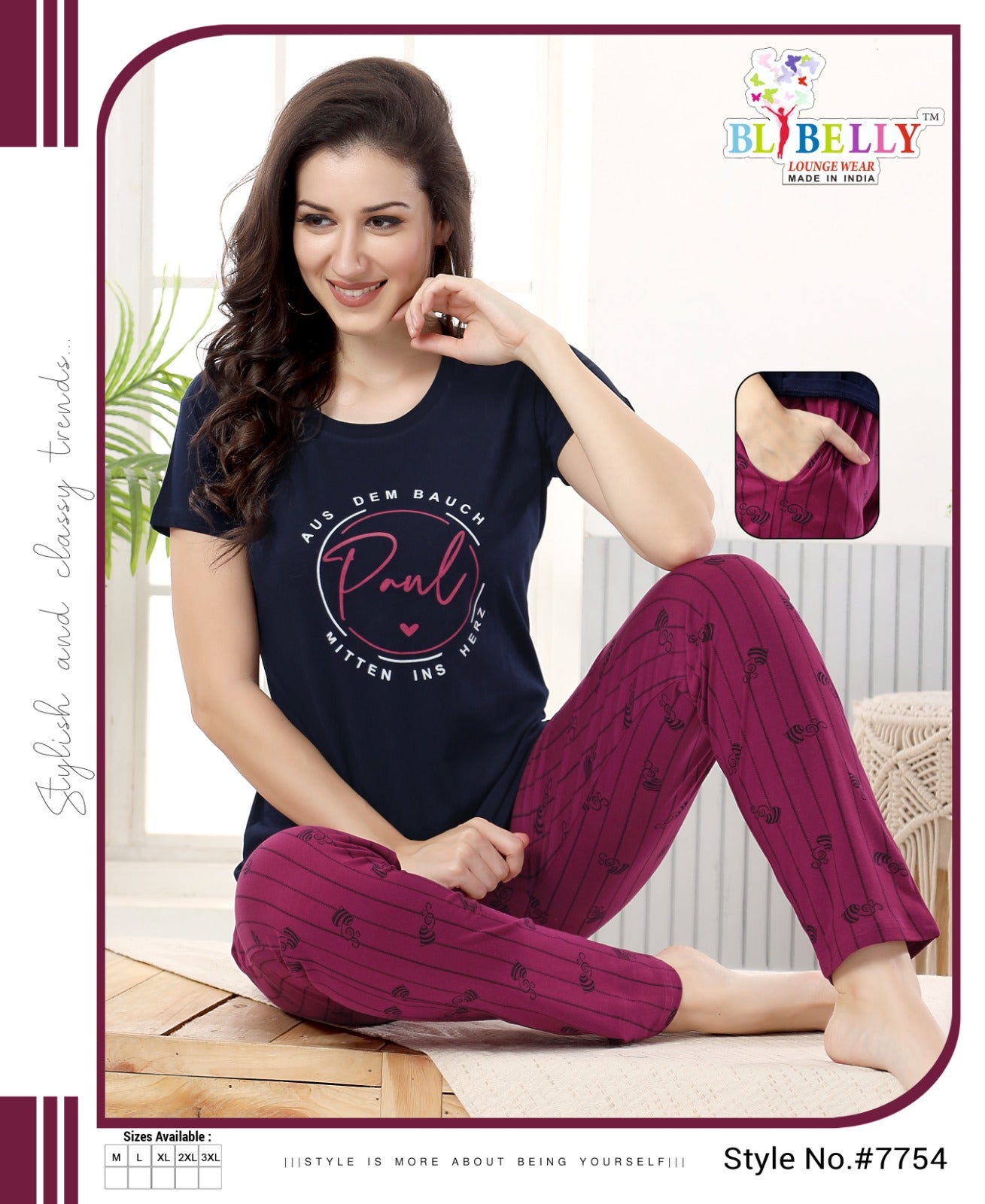 511 Belly Sinker Pyjama Night Suits