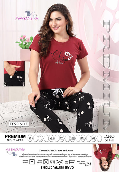 511 Kavyansika Cotton Pyjama Night Suits