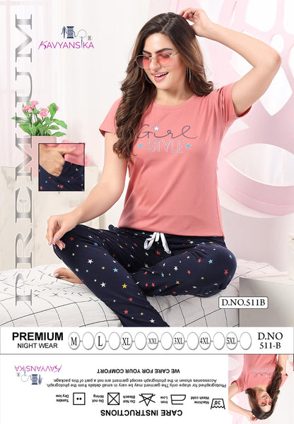 511 Kavyansika Cotton Pyjama Night Suits