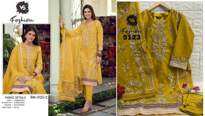 5123 Vs Fashion Organza Pakistani Readymade Suits
