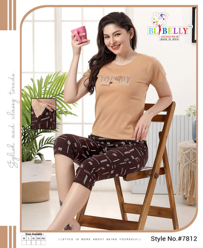 514 Belly Hosiery Sinker Capri Night Suits