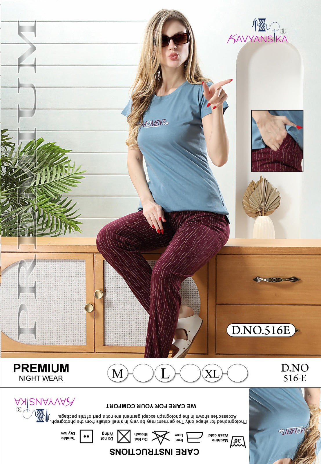 516 Kavyansika Hosiery Cotton Pyjama Night Suits